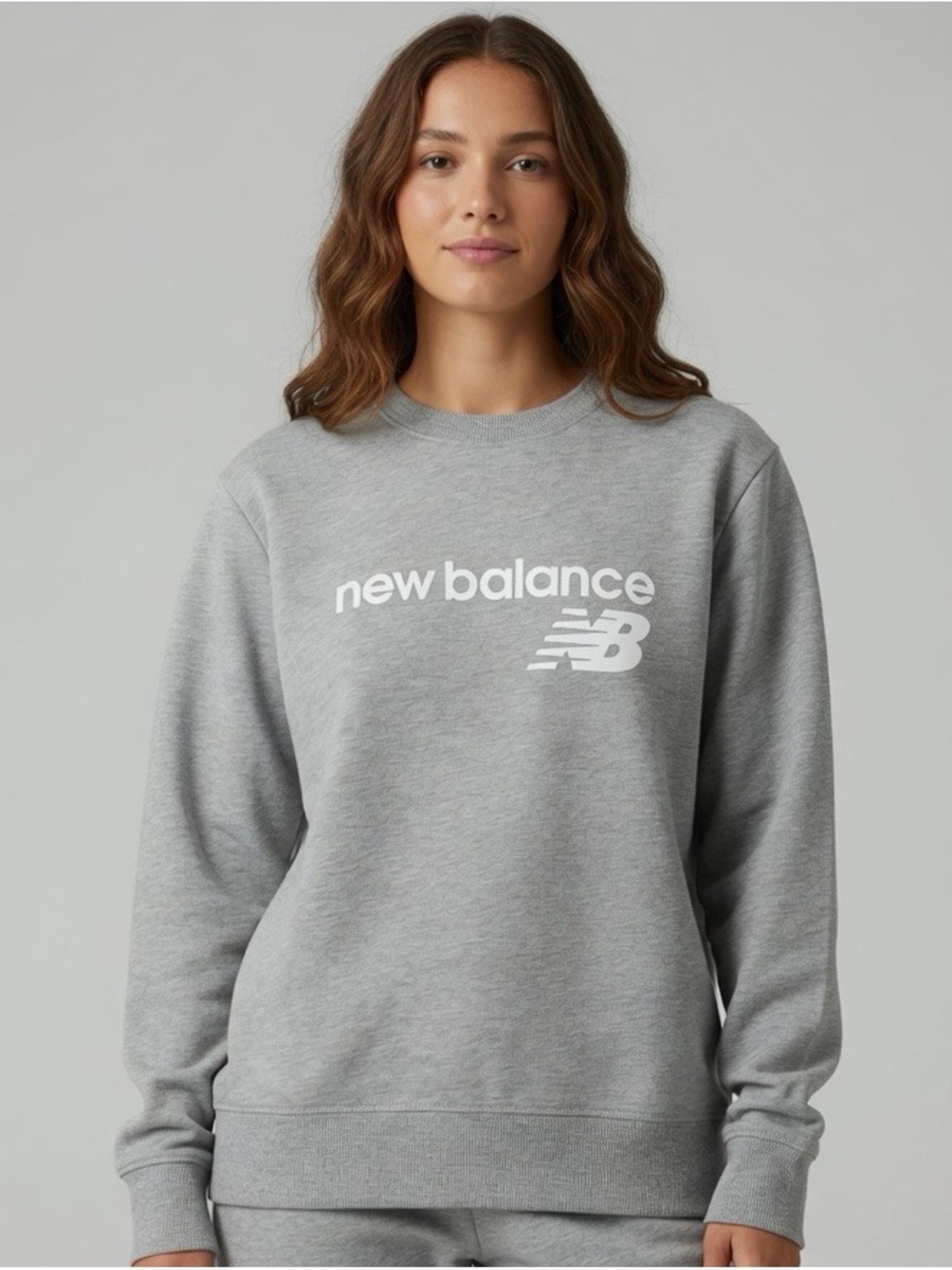 New Balance Grey Sweatshirt with White Logo